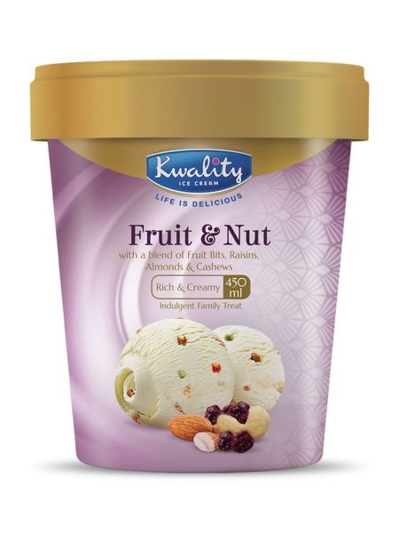 Kwality Ice Cream 450ml - Fruit & Nut