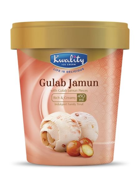 Kwality Ice Cream 450ml - Gulab Jamun